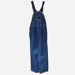vintage workwear granola blue denim overalls key imperial